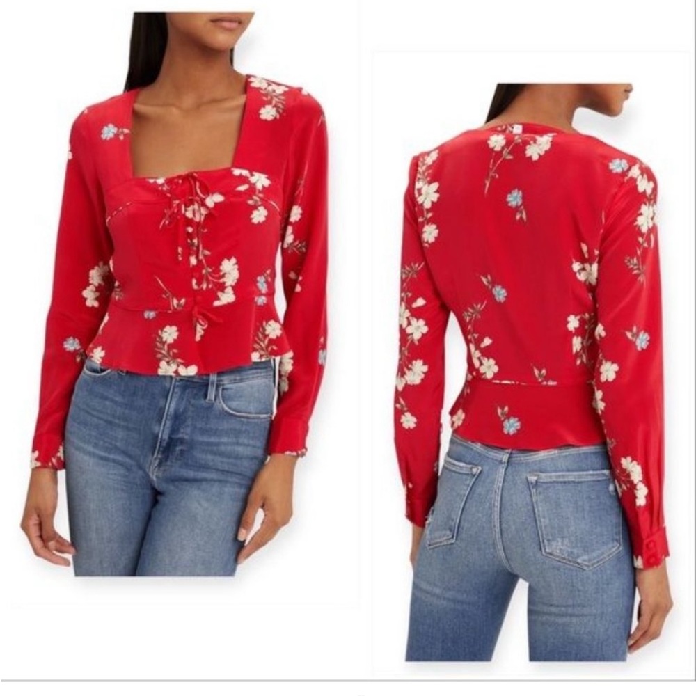 Intermix Red Floral Blouse